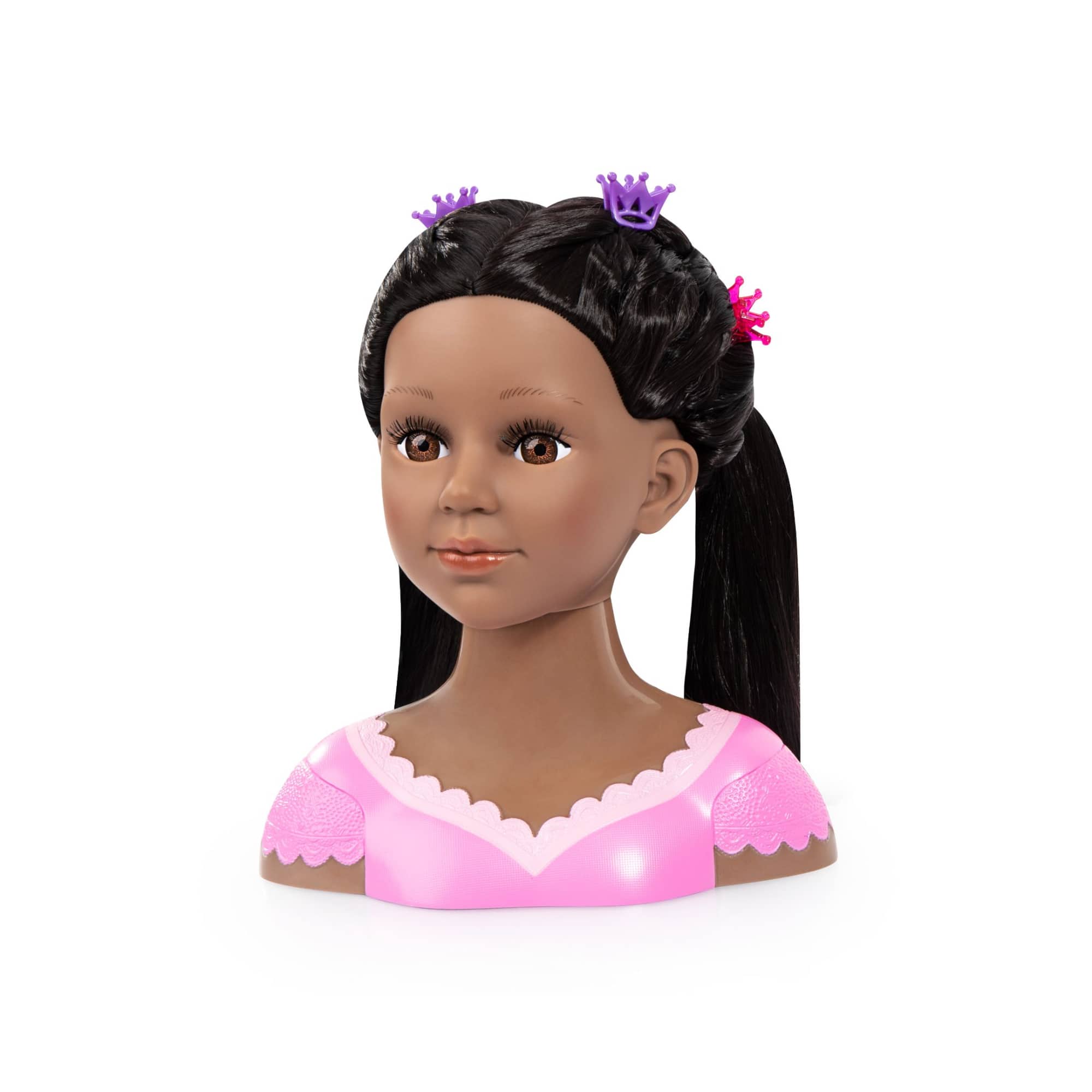 Bayer Design Charlene Super Model Black Haired Styling Head with Makeup